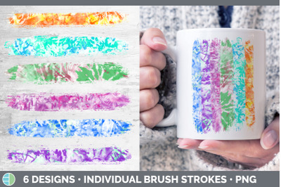 Tie Dye Brush Strokes PNG | Sublimation Designs