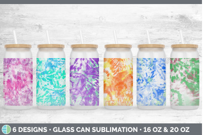 Tie Dye Glass Can | Sublimation Beer Mason Jar