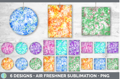 Tie Dye Air Freshener | Sublimation Designs Bundle