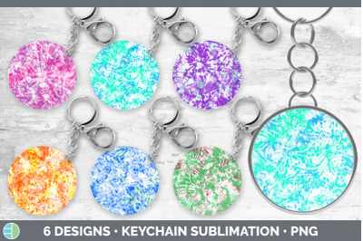 Tie Dye Keychain Bundle | Keyring Sublimation Designs