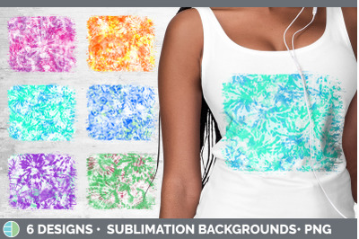 Tie Dye Distressed Sublimation Background Panel