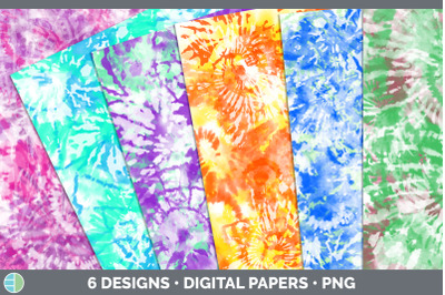 Tie Dye Backgrounds | Digital Scrapbook Papers