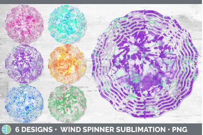 Tie Dye Wind Spinner | Sublimation Designs Bundle