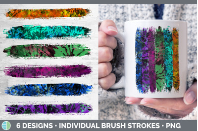 Tie Dye Brush Strokes PNG | Sublimation Designs