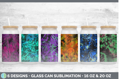 Tie Dye Glass Can | Sublimation Beer Mason Jar