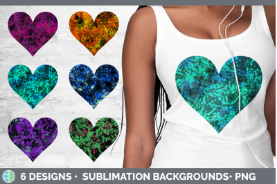 Tie Dye Heart | Sublimation Background Bundle