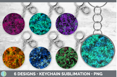 Tie Dye Keychain Bundle | Keyring Sublimation Designs