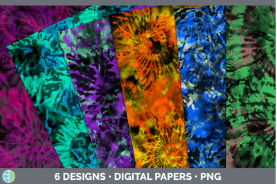 Tie Dye Backgrounds | Digital Scrapbook Papers
