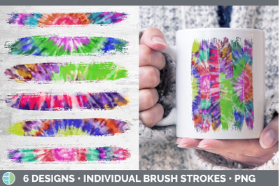 Tie Dye Brush Strokes PNG | Sublimation Designs