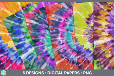 Tie Dye Backgrounds | Digital Scrapbook Papers