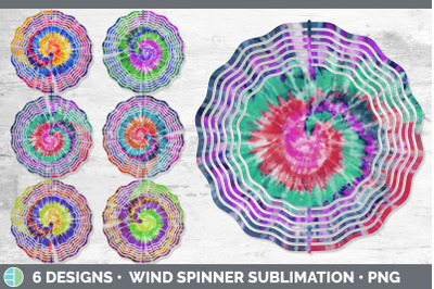 Tie Dye Wind Spinner | Sublimation Designs Bundle