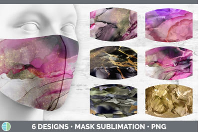 Pink Alcohol Ink Mask | Sublimation Bundle Face Mask Designs