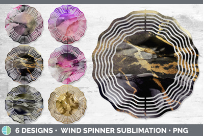 Pink Alcohol Ink Wind Spinner | Sublimation Designs Bundle