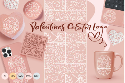Valentine`s Creator Logo Vector SVG