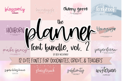 Planner Font Bundle Volume 2