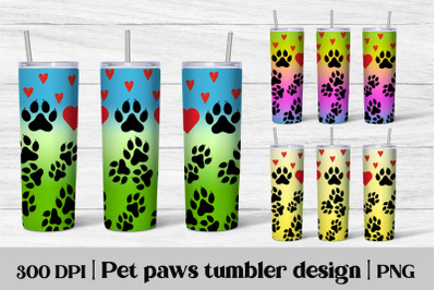 Paw print tumbler | Paw tumbler wrap