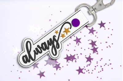 Always with Stars ITH Key Fob | Applique Embroidery
