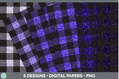 Purple Buffalo Plaid Backgrounds | Digital Scrapbook Papers