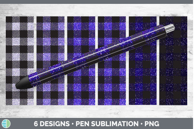 Purple Buffalo Plaid Pen Wraps | Epoxy Sublimation Bundle