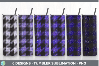 Purple Buffalo Plaid Tumbler Sublimation Bundle