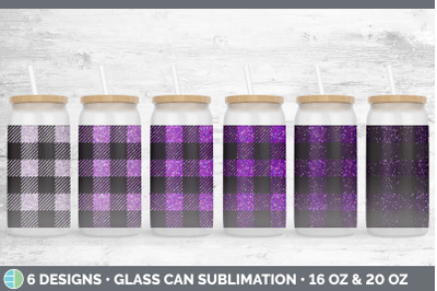 Pink Buffalo Plaid Glass Can | Sublimation Beer Mason Jar