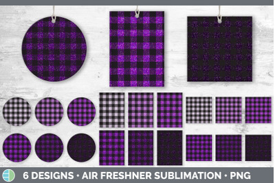 Pink Buffalo Plaid Air Freshener | Sublimation Designs Bundle