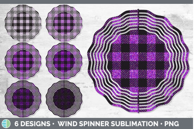 Pink Buffalo Plaid Wind Spinner | Sublimation Designs Bundle