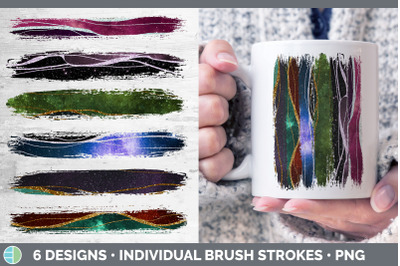 Galaxy Agate Brush Strokes PNG | Sublimation Designs