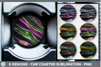 Galaxy Agate Car Coaster | Sublimation Designs Bundle