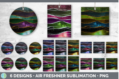 Galaxy Agate Air Freshener | Sublimation Designs Bundle