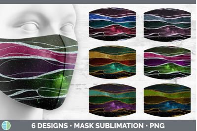 Galaxy Agate Mask | Sublimation Bundle Face Mask Designs