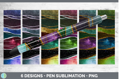 Galaxy Agate Pen Wraps | Epoxy Sublimation Bundle