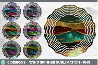 Galaxy Agate Wind Spinner | Sublimation Designs Bundle