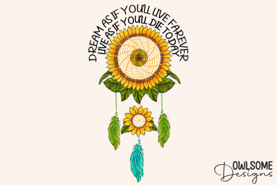 Dreamcatcher Sunflower Sublimation PNG