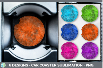 Bright Colors Car Coaster | Sublimation Designs Bundle