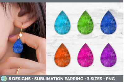 Bright Colors Teardrop Earring | Sublimation Designs Bundle