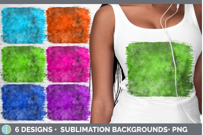 Bright Colors Distressed Sublimation Background Panel