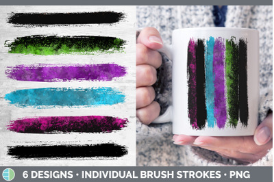 Bright Colors Brush Strokes PNG | Sublimation Designs