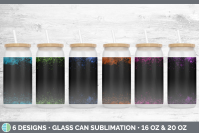 Bright Colors Glass Can | Sublimation Beer Mason Jar