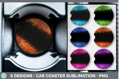 Bright Colors Car Coaster | Sublimation Designs Bundle