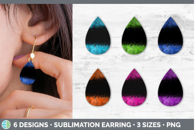 Bright Colors Teardrop Earring | Sublimation Designs Bundle