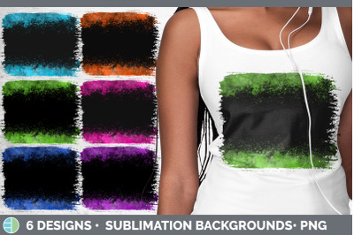 Bright Colors Distressed Sublimation Background Panel