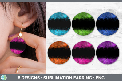 Bright Colors Round Earring | Sublimation Designs Bundle