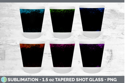 Bright Colors Shot Glass Sublimation | Shot Glass 1.5oz Tapered