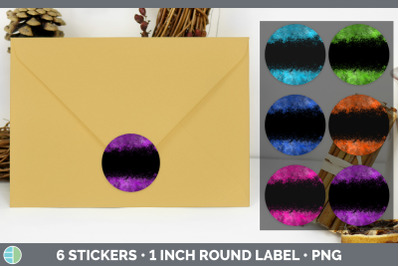 Bright Colors Stickers | Sticker 1in Round Labels PNG Designs