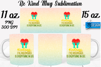 Be Kind Mug Sublimation | Coffee 11 Oz | 15 Oz Mug Sublimation