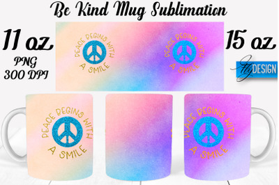Be Kind Mug Sublimation | Coffee 11 Oz | 15 Oz Mug Sublimation