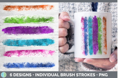 Bright Colors Brush Strokes PNG | Sublimation Designs