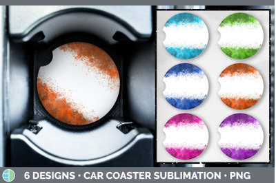 Bright Colors Car Coaster | Sublimation Designs Bundle