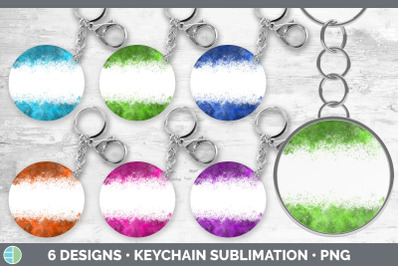 Bright Colors Keychain Bundle | Keyring Sublimation Designs